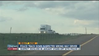 Suspected wrong-way driver tracked down by deputies