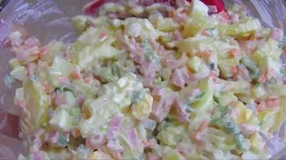 สูตรและวิธีทำสลัดมันฝรั่งแบบง่ายและอร่อย / Potato Salad Recipe