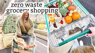 come zero waste grocery shopping with me | a sustainable day in my life