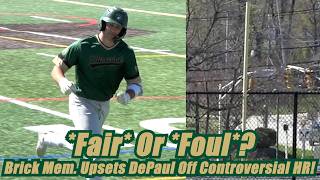 Brick Memorial 12 DePaul Catholic 9 (8 inn.) | HS Baseball | 'Stangs Win Off Controversial HR!