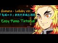 Homura (Demon Slayer Movie: Mugen Train Theme Song) Easy Piano Tutorial (Lullaby)