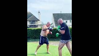 "TAKE YOUR F*****G SHORTS OFF COME ON" TYSON FURY & JOHN FURY PAD WORK
