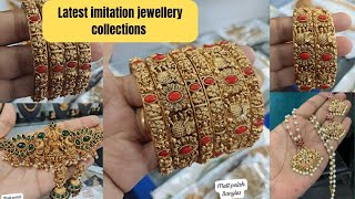 latest imitation jewellery collections#jewellery#onegramgold #bangles#necklace