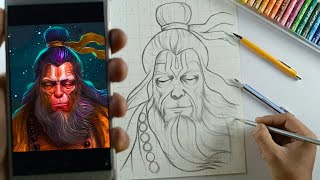 How To Draw Hanuman Ji | Lord Hanuman Drawing, Outline Tutorial