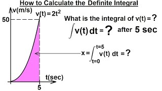 Calculus 2: Integration (4 of 9) Definite Integral (What is the Integral of Velocity?)