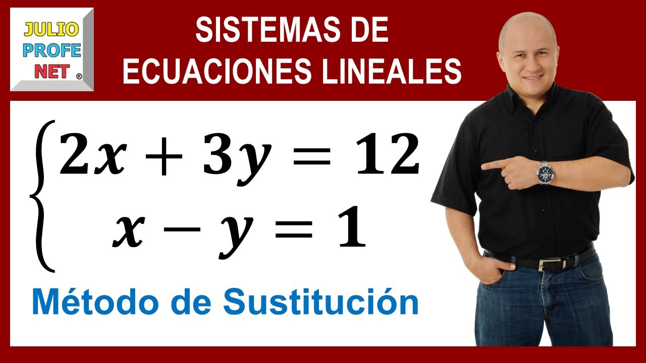 SISTEMA DE ECUACIONES LINEALES 2×2 POR MÉTODO DE SUSTITUCIÓN ...