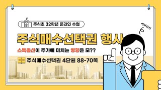 주식매수선택권 행사(=스톡옵션)