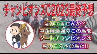 チャンピオンズカップ2023最終予想【忘れてませんか？中距離最強のこの馬を　ダートチャンピオンは魂のこの本命馬だ！】