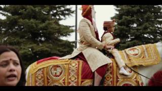 Grand Hindu Wedding: Swati + Abhi // Baraat entry on a horse | Tenu Leke