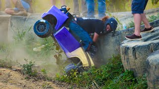 "POWER WHEELS" Downhill Race TAKES NO PRISONERS! - (RACE #2)