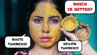 I TRIED BOTH WILD TURMERIC AND WHITE TURMERIC FOR TWO WEEKS \u0026 THIS HAPPENED!  | TURMERIC FACE MASK