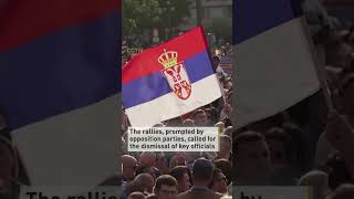 Thousands protests in Serbia over mass shootings