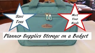 Planner Supplies Storage on a Budget