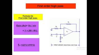 first order high pass and Designing