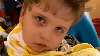 Seizure causes Jack to vomit breakfast Morning special needs routines G-tube pump feed No bolus feed