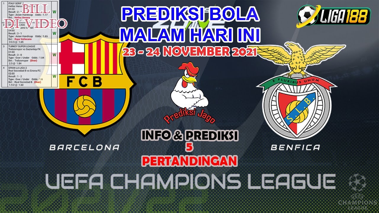 PREDIKSI BOLA MALAM INI PARLAY 23-24 NOVEMBER 2021 EROPA LIGA CHAMPIONS ...