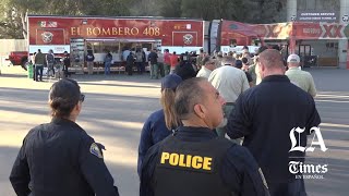 Tacos y fajitas en apoyo y agradecimiento a los bomberos que combaten los incendios de Los Ángeles