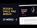 Design A Single Page Static Website (Responsive Design - 2)