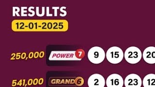 uwinn lottery results 12.1.2025 Sunday night JanuaryPOWER 7 GRAND 6 MAX 3 4 YOU SPIN 5