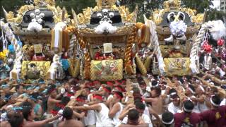 2014年恵美酒宮天満神社本宮 境内３台練り(北細江・東堀・都倉)