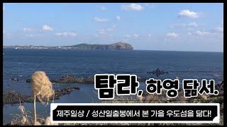 제주일상 / 제주살이 / 성산일출봉에서 바라본 가을 우도섬을 닮다!