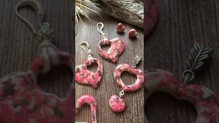 Easy Confetti Effect with Polymer Clay - Valentine Earrings