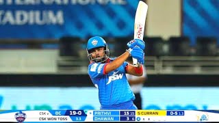 Prithvi Shaw batting IPL 2020 | Dc Highlights 2020 | Csk vs Dc |