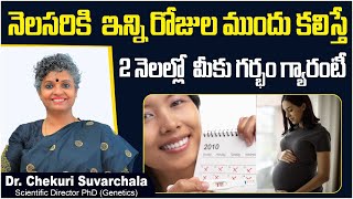 ఇన్ని రోజుల ముందు కలిస్తే | Best Time To Get Pregnant | Dr Chekuri Suvarchala | Ziva Fertility