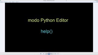 The HELP Function in the Python Editor.