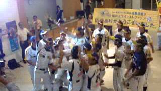 福井ミラクルエレファンツ　2012後期北陸地区優勝胴上　2012.9.18