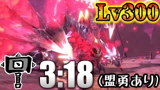 【祝1000人記念】Lv300傀異克服バルファルク　ハンマー　3’18”55【MHRise:SB】