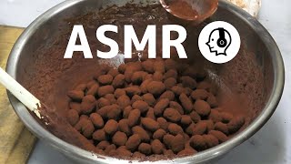 ケーキ屋の厨房の音【ASMR】アマンドショコラ（アーモンドチョコレート）を作る時の音　料理の音編