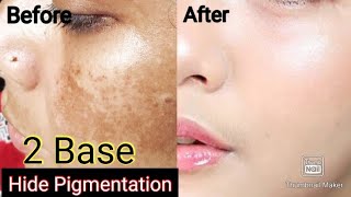 pigmentation cover base #makeup #pigmentationmakeup #makeupbase #brownspots