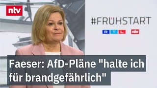 Innenministerin Faeser: AfD-Pläne \