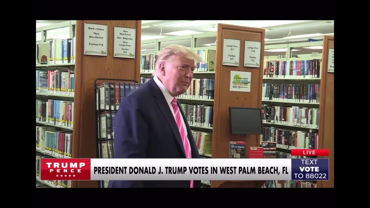 President Votes In Palm Beach FL "I Voted For A Guy Named Trump" - 24 ...