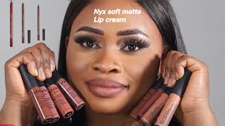 NYX SOFT MATTE LIP CREAM FOR DARK SKIN | NYX PROFESSIONAL MAKEUP | TRY ON.