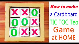 How to Make a Cardboard Tic Tac Toe Game at Home - DIY / Cum faci din carton jocul X si 0
