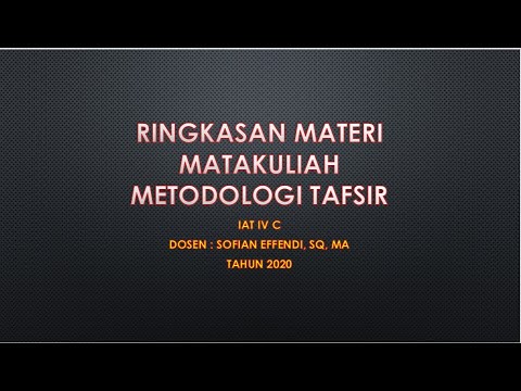 METODOLOGI TAFSIR - YouTube