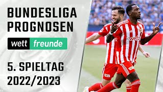 Bundesliga Tipps 5. Spieltag 22/23 ⚽ Vorschau & Prognose