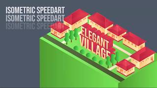 Elegant Village 3D Isometric Illustration - Speedart Tutotial