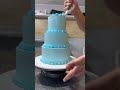 Three layer cake🩵😍 #cake #cakes #cakedesign #sabscribe #like #shortvideo #shorts #music #blue