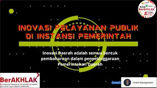 Inovasi Pelayanan Publik di Instansi Pemerintah