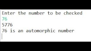 Automorphic number | Programming in JAVA | Eclipse | Subscribe for more