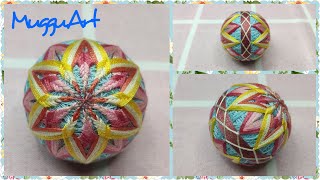 手鞠球~12分手鞠球製作 Temari Ball~Lesson 3 Demo 4 #日系手鞠球 #廣東話 #示範