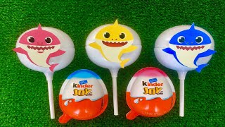 Some Lot's of Surprise Egg And BIG lollipops | Rainbow Satisfying video yummy candies Baby Shark