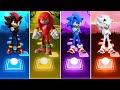 Shadow The Hedgehog 🆚 Knuckles The Echidna 🆚 Sonic The Hedgehog 🆚 Silver The Hedgehog || Tiles Hop🎯🎶