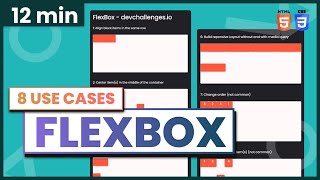 Learn Flexbox with 8 Use Cases in 12 Minutes | CSS Tutorial 2021
