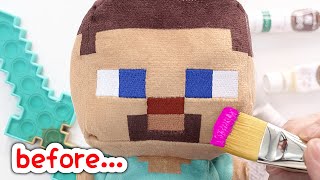 I RE-PAINT doll plushies from CRANE GAME - MINECRAFT