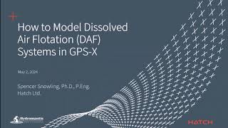 How to Model Dissolved Air Flotation (DAF) Systems in GPS-X