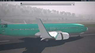 LTCB SEVERE STORM 250°/21 KTS | LANDING FOOTAGE OF B737 | HEAVY PRECIPITATION 4